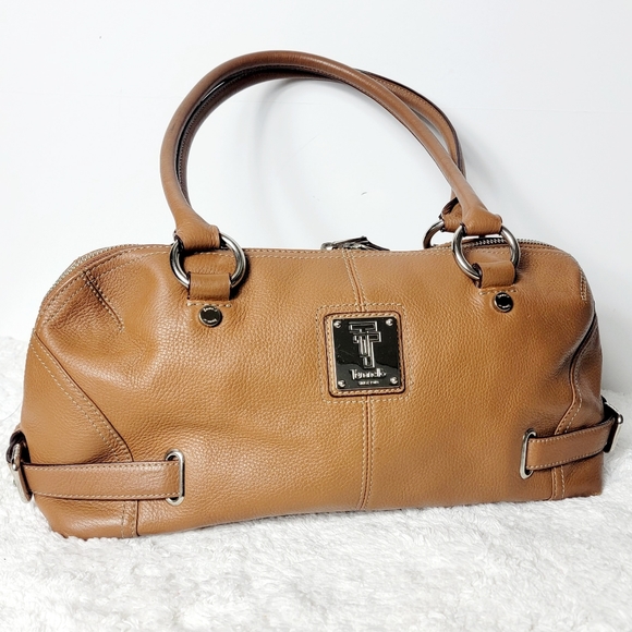Tignanello Handbags - Tignanello Genuine Leather Tan Satchel Bag